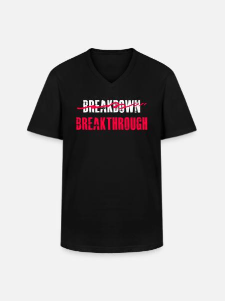 Mental hälsa bryta igenom medvetenhet Mentale - T-shirt med V-ringning herr - svart
