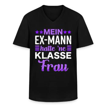 Scheidung Frauen Scheidungsparty Ex Frau - Männer-T-Shirt mit V-Ausschnitt - Schwarz - Vorne - AI Model Male 178 dark (178cm)