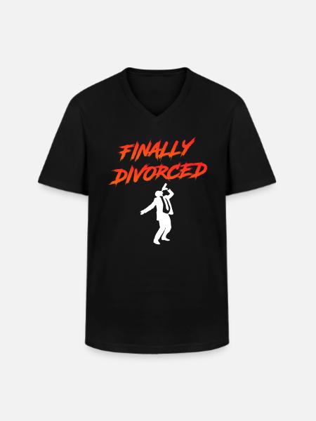 Endlich geschieden Scheidungsparty Scheidung - Männer-T-Shirt mit V-Ausschnitt - Schwarz