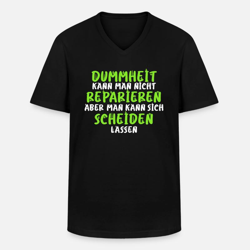 Scheidungsparty endlich Geschieden Scheidung - Männer-T-Shirt mit V-Ausschnitt - Schwarz