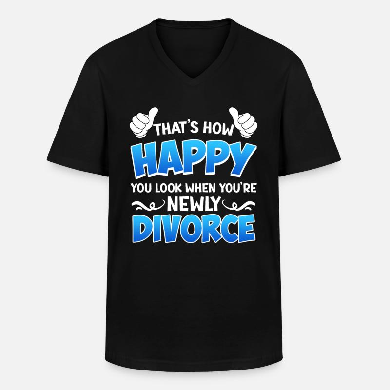 Scheidungsparty frisch geschieden Scheidung - Männer-T-Shirt mit V-Ausschnitt - Schwarz