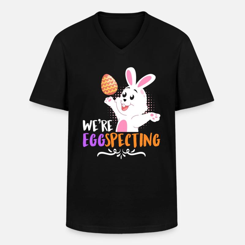 Egg-Specting Osterhasen Ostereier Ostern - Männer-T-Shirt mit V-Ausschnitt - Schwarz