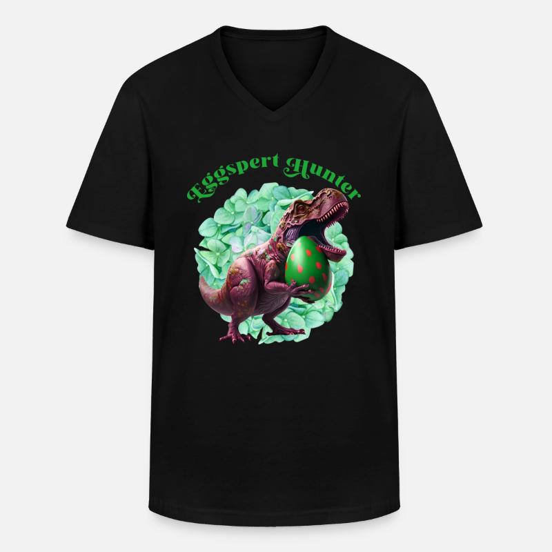 Eggspert Hunter Ostereier Suche Osterhasen - Männer-T-Shirt mit V-Ausschnitt - Schwarz