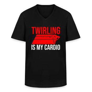 Baton Twirler Design Für Wirbelnde Konzerte - Männer-T-Shirt mit V-Ausschnitt - Schwarz - Vorne - AI Model Male 178 dark (178cm)