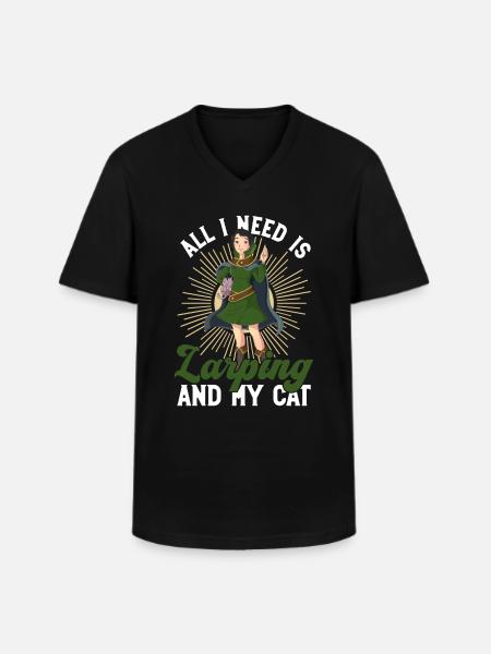 Larping Und Rollenspiele - Men's V-Neck T-Shirt - black