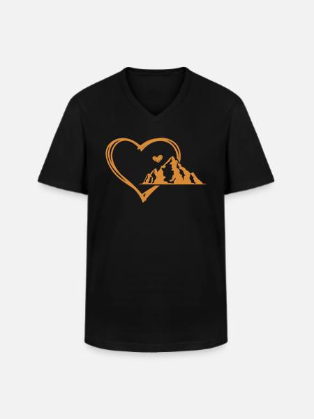 Mountains Wanderer Summit - Men's V-Neck T-Shirt - black