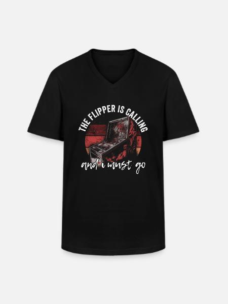 Flipper-arcade-spieldesign Für Flipperspieler - Men's V-Neck T-Shirt - black
