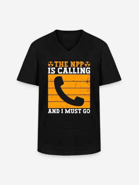 Kernenergie Und Kerntechnik - Männer-T-Shirt mit V-Ausschnitt - Schwarz