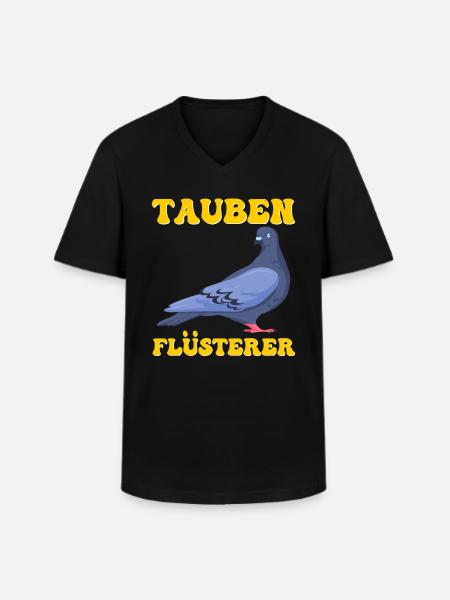 Tauben Flüsterer Taubenfreunde Taubenzucht - Männer-T-Shirt mit V-Ausschnitt - Schwarz