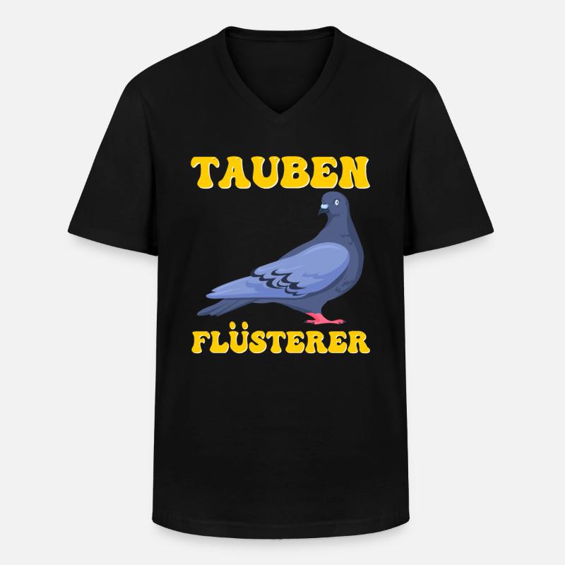 Tauben Flüsterer Taubenfreunde Taubenzucht - Männer-T-Shirt mit V-Ausschnitt - Schwarz