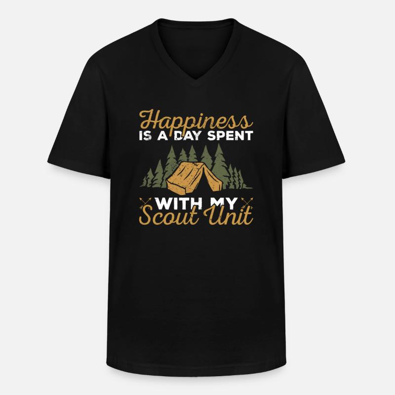 Pfadfinderdesign Für Einen Pfadfinderführer - Männer-T-Shirt mit V-Ausschnitt - Schwarz