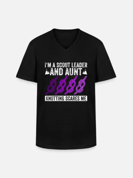 Pfadfindertante Design Für Eine - T-shirt col V Homme - noir