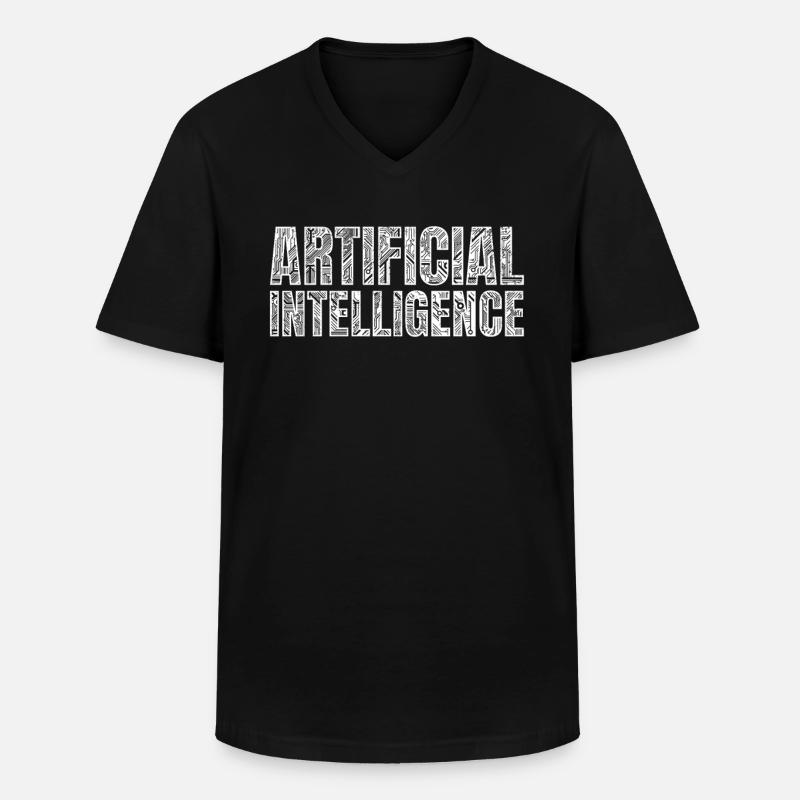 Ai Artificial Intelligence - Men's V-Neck T-Shirt - black