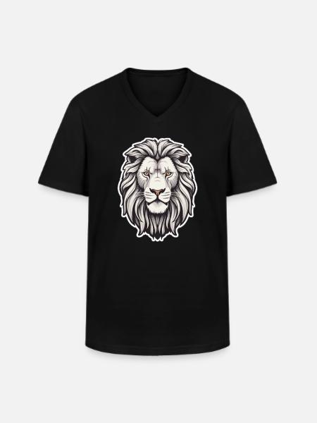 Roaring sovereign - Men's V-Neck T-Shirt - black