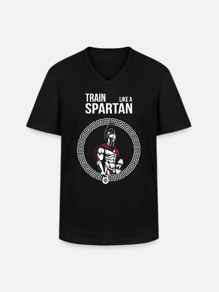 Spartan Fitness Warrior - Men's V-Neck T-Shirt - black