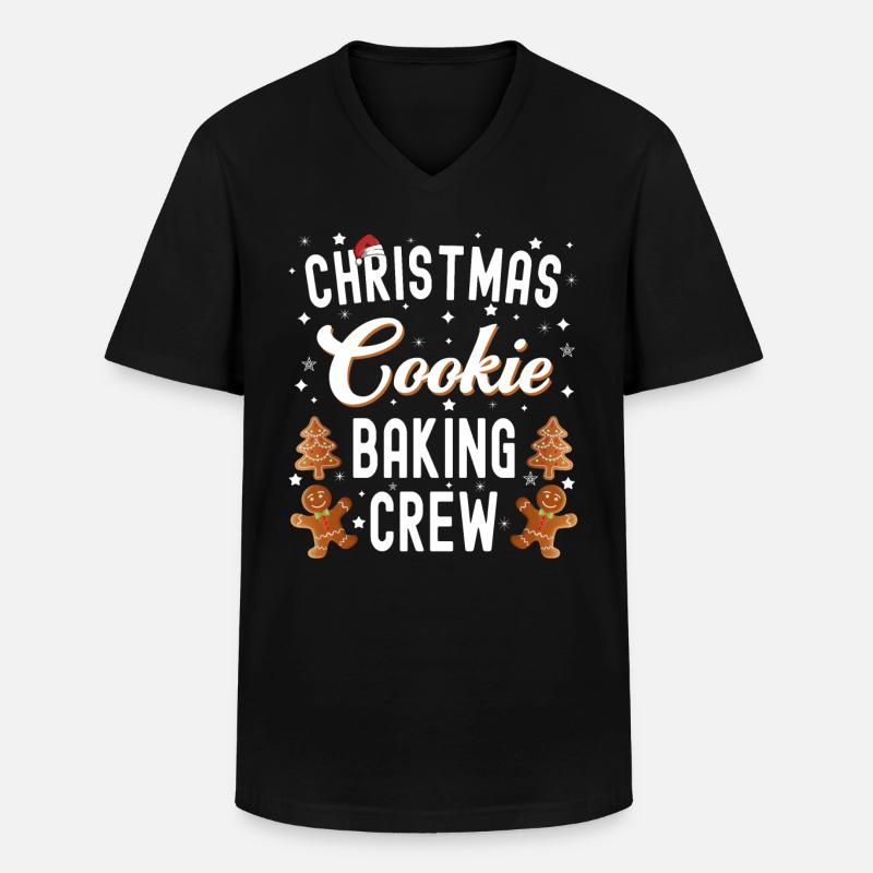 Cookie Baking Crew - Männer-T-Shirt mit V-Ausschnitt - Schwarz