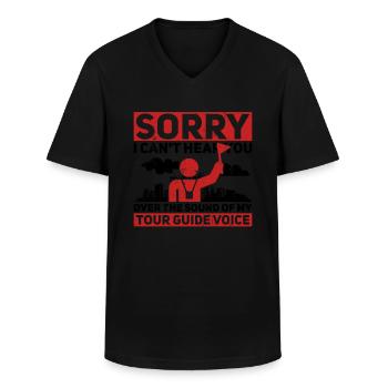 Reiseberater-design Für Einen Stadtreiseführer - Männer-T-Shirt mit V-Ausschnitt - Schwarz - Vorne - AI Model Male 178 dark (178cm)