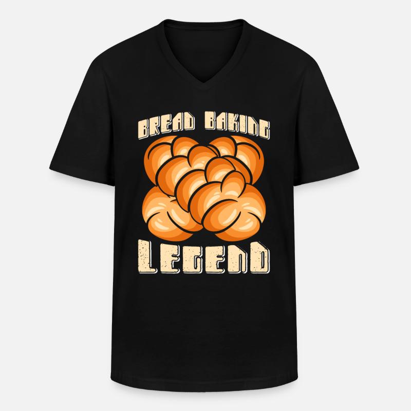 Brotbäcker Bread Baking Legend Brotbacken - Männer-T-Shirt mit V-Ausschnitt - Schwarz