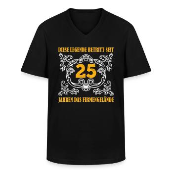 Kollege Legende Betritt seit 25 Jahren das Gelände - Männer-T-Shirt mit V-Ausschnitt - Schwarz - Vorne - AI Model Male 178 dark (178cm)