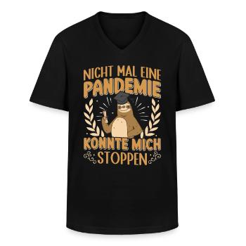 La pandémie de maîtrise n’a pas pu m’arrêter - T-shirt col V Homme - noir - Devant - AI Model Male 178 dark (178cm)