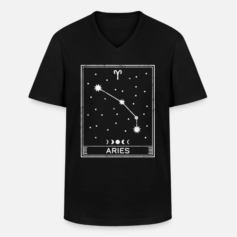 Widder Sternzeichen - Männer-T-Shirt mit V-Ausschnitt - Schwarz