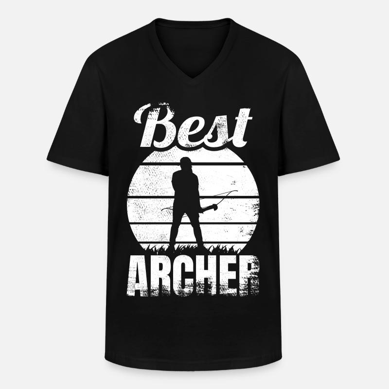 Bester Bogenschütze - Männer-T-Shirt mit V-Ausschnitt - Schwarz