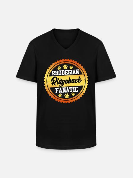 RHODESIAN RIDGEBACK FANATIKER Hundebesitzer - Männer-T-Shirt mit V-Ausschnitt - Schwarz