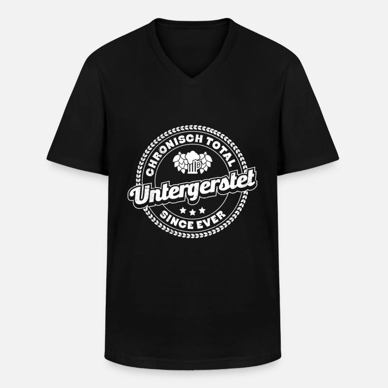 Chronisch Total untergersted Bierzelt Bier - Männer-T-Shirt mit V-Ausschnitt - Schwarz