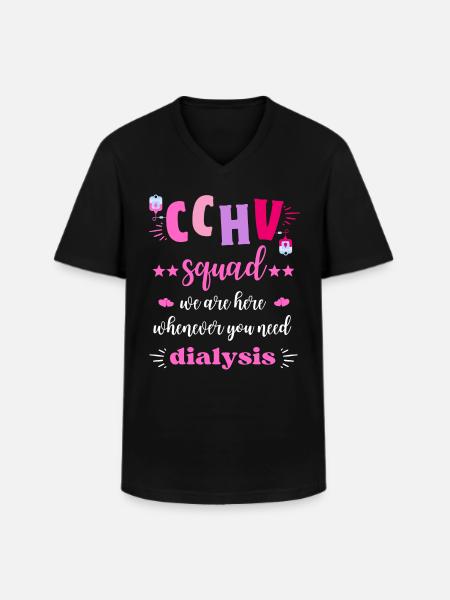 CCHV Squad Dialysis Nurse Team - Men's V-Neck T-Shirt - black