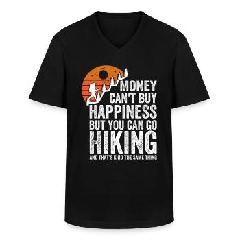 Mountain Hiking Funny Hiking Sayings Funny Hiking - Männer-T-Shirt mit V-Ausschnitt - Schwarz - Vorne - AI Model Male 178 dark (178cm)