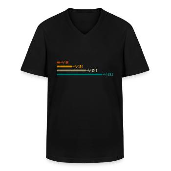 Läufer HALBMARATHON 26.2 Laufen Lustiges - Männer-T-Shirt mit V-Ausschnitt - Schwarz - Vorne - AI Model Male 178 dark (178cm)