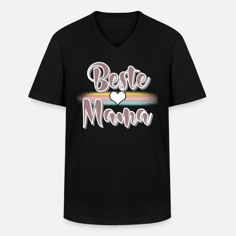 Mama - Männer-T-Shirt mit V-Ausschnitt - Schwarz