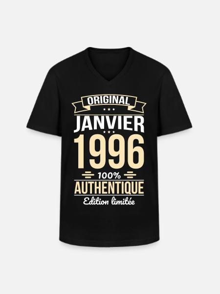 30th Anniversary - Original - January 1996 - Men's V-Neck T-Shirt - black