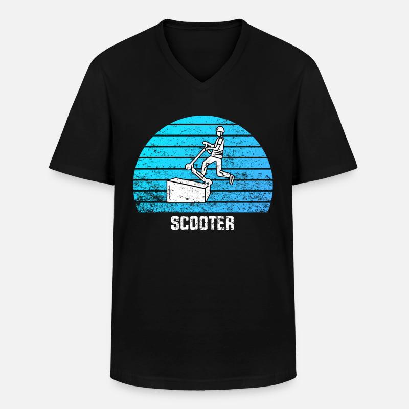 Freestyle Roller - Männer-T-Shirt mit V-Ausschnitt - Schwarz