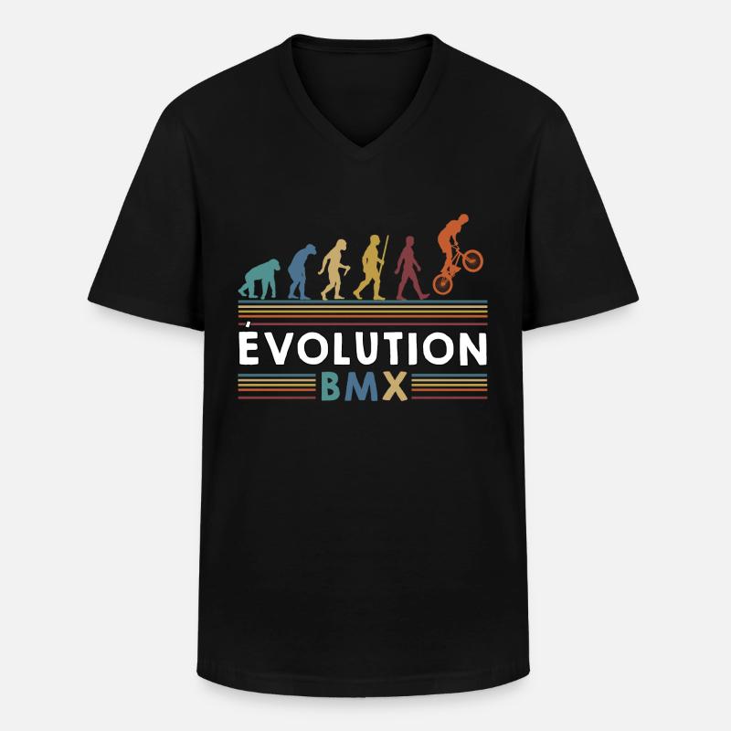Evolution - BMX - T-shirt col V Homme - noir