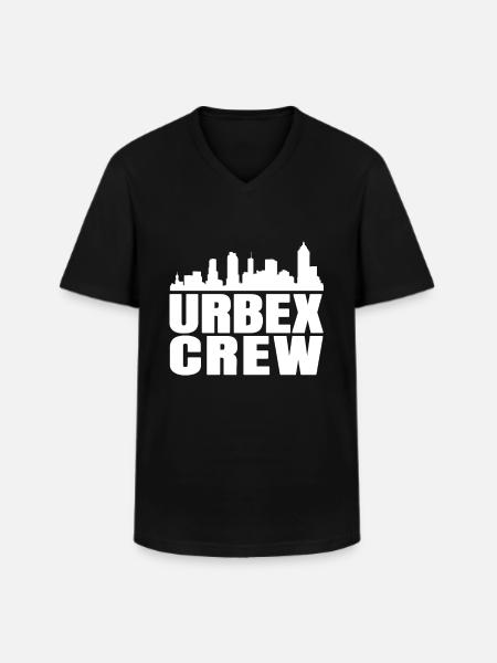 Urbex Crew Cityscape - Men's V-Neck T-Shirt - black