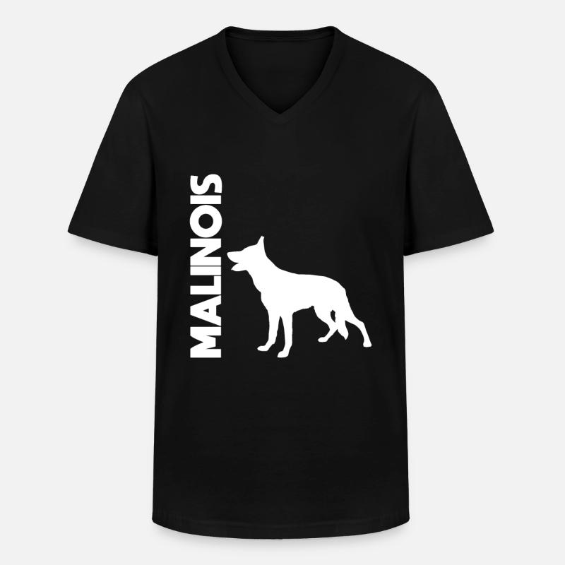 Belgian Malinois - Men's V-Neck T-Shirt - black