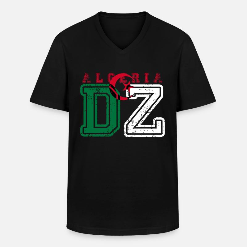 DZ - Männer-T-Shirt mit V-Ausschnitt - Schwarz