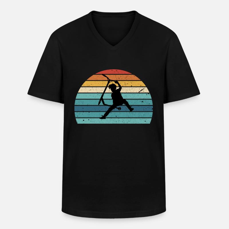 Freestyle-Roller - Männer-T-Shirt mit V-Ausschnitt - Schwarz