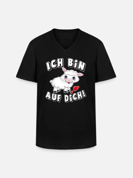 J’adore ton amour - T-shirt col V Homme - noir