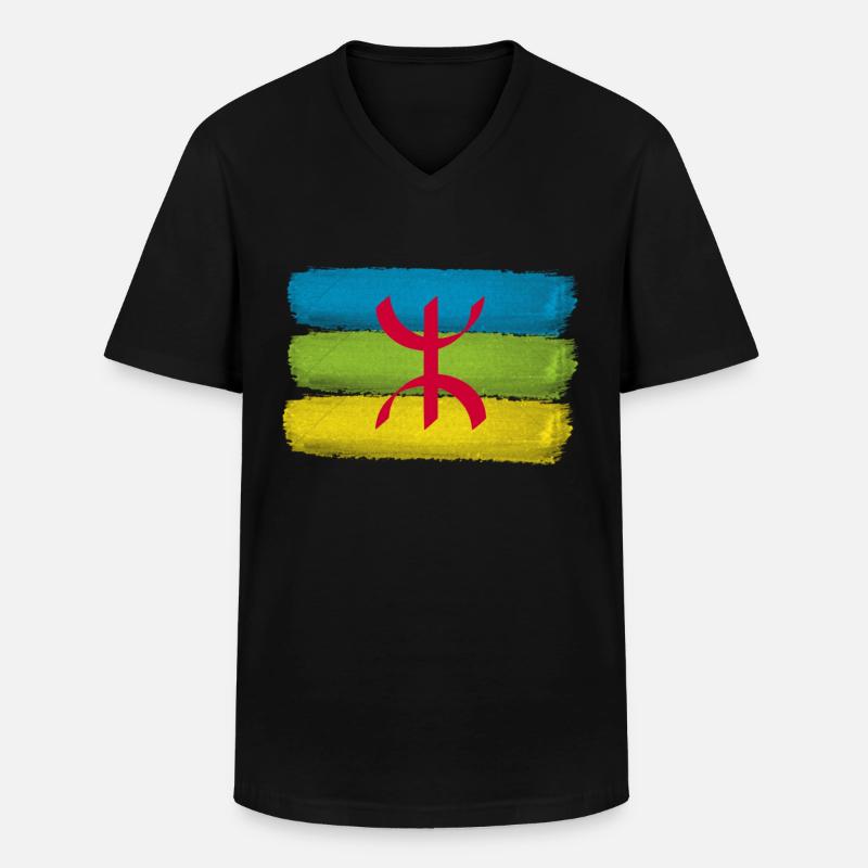 Amazigh - Männer-T-Shirt mit V-Ausschnitt - Schwarz