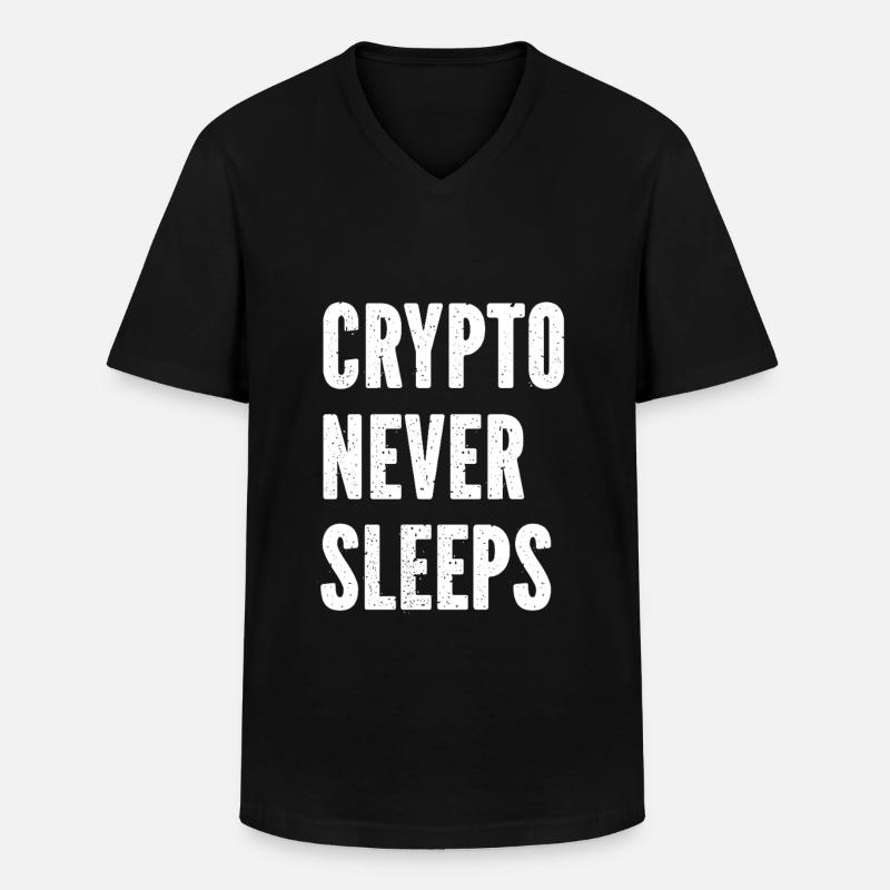 Bitcoin Quotes Cryptocurrency Bitcoin - Crypto - Männer-T-Shirt mit V-Ausschnitt - Schwarz