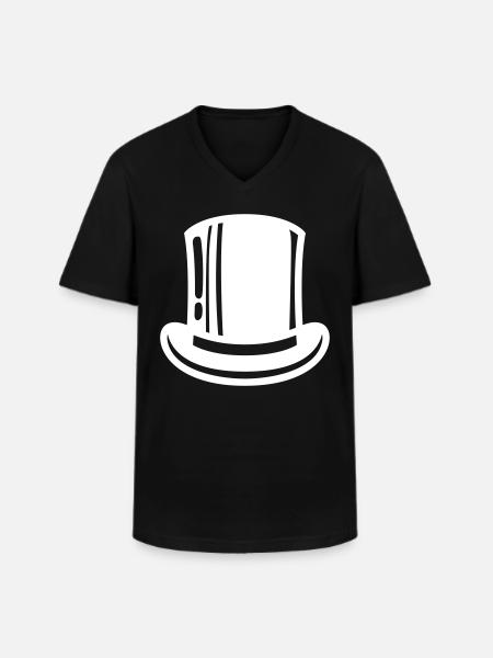 Bräutigam Zylinder - Männer-T-Shirt mit V-Ausschnitt - Schwarz