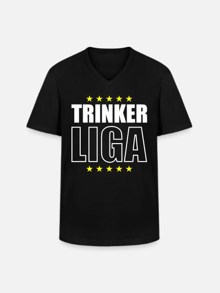 Drinker League Party Saying - Men's V-Neck T-Shirt - black