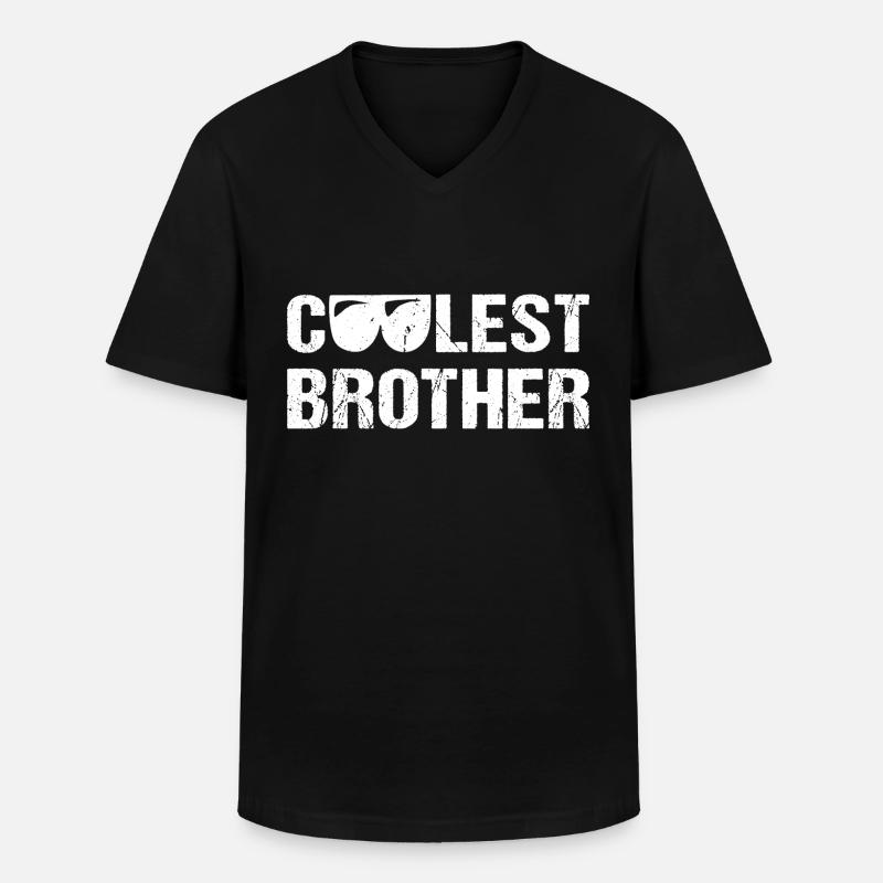 Cooles Brother Cool Bruder - Männer-T-Shirt mit V-Ausschnitt - Schwarz