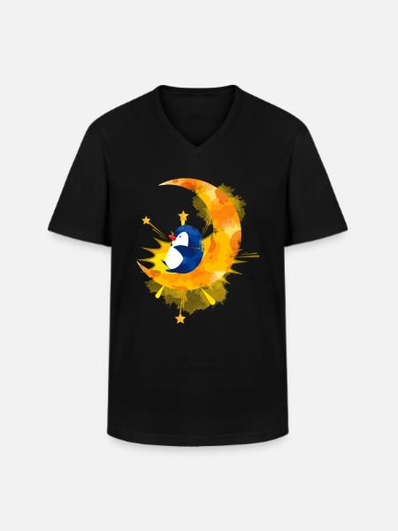 Pingouin - T-shirt col V Homme - noir