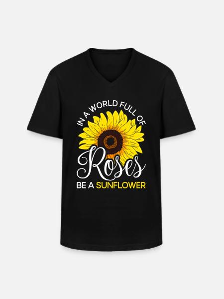 Sunflower - Men's V-Neck T-Shirt - black