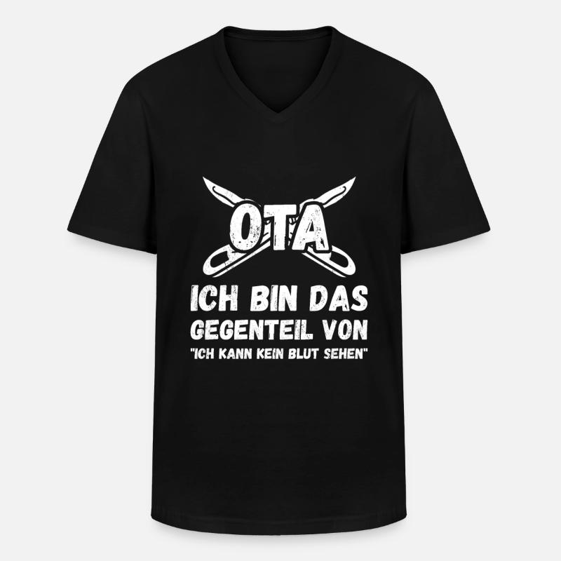 OTA Operationstechnischer Assistent - Männer-T-Shirt mit V-Ausschnitt - Schwarz