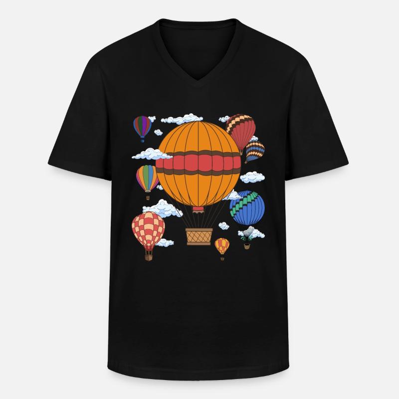 Balloon - Men's V-Neck T-Shirt - black