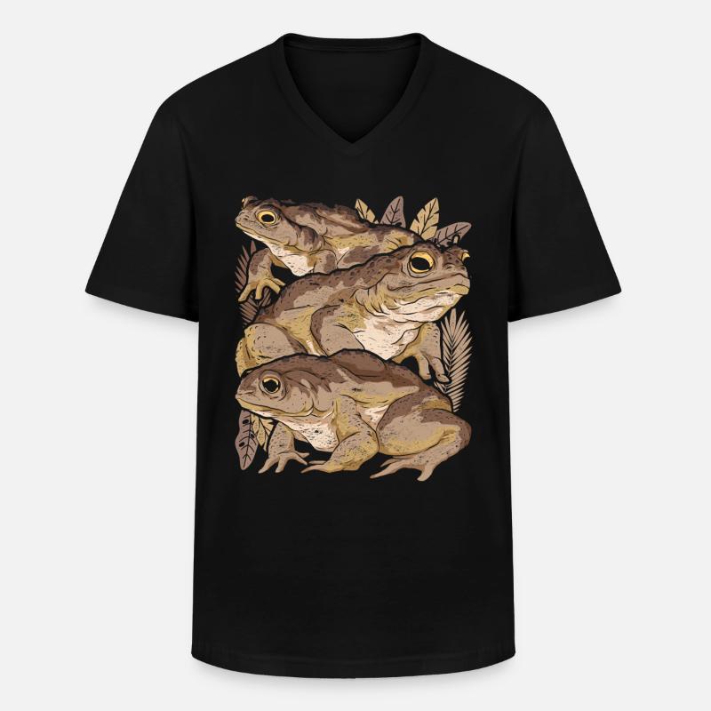 Frog Toad - Men's V-Neck T-Shirt - black